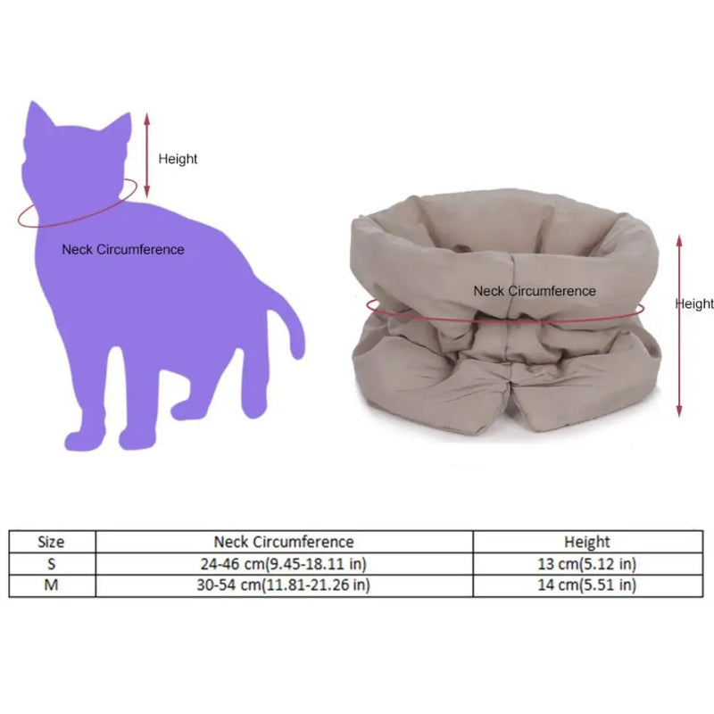 Waterproof Pet Elizabethan Collar Adjustable Anti-Bite Cat Protection Collars Warm Breathable Cat Recovery Cone Pet Wound