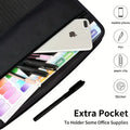 Accordion File Organizer with Safe Zipper, 13 Pocket Expanding File Folder with Front Pencil Pouch,  School Office Supplies