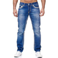 Straight Jeans Men Washed no hole Spring Summer Boyfriend | SAMAG