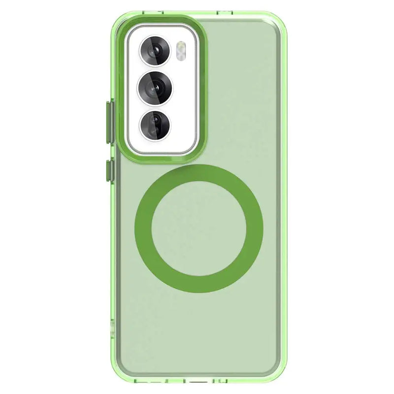 Magnetic For Magsafe Wireless Charge Cases For OPPO Reno 12 Pro Reno12 Reno12Pro 5G Shockproof Candy Color Bumper Cover