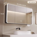 Minimalist Modern Arc-shaped Smart Bathroom Mirror Cabinets Home Furniture Wall-mounted Bathroom Mirror Cabinet with Lighting b