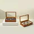 Oirlv 10 Grids Watch Box Wooden Jewelry Box Watch Organizer Case Men Women Mechanical Watchs Storage Case Wristwatch Display Box