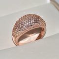 Real 18k Gold Rings for Women Luxury Full Diamond Fine Jewelry Wedding Anniversary Party for Girlfriend&Wife Gift Bijoux Femme