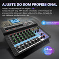 TEYUN 8 Channel Audio Mixer Professional Portable DJ Mixer Sound Table Board Digital MP3 Computer Input 48v Power Number A6 A8
