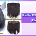 Kinky Straight Bundles Weave Coarse Yaki Straight Weaving Raw Indian Human Hair Bundles With Closure Hair Extensions For Women