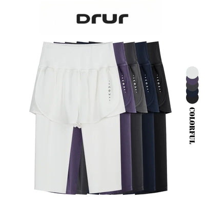 DRUR Knee Length Yoga Pants Summer Gym Running Shorts | SAMAG