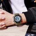 Outdoor Digital Sport Watches Mens Sport Watch 100M Waterproof Led Light Display 10 Year Battery Life Alarm Date Clock