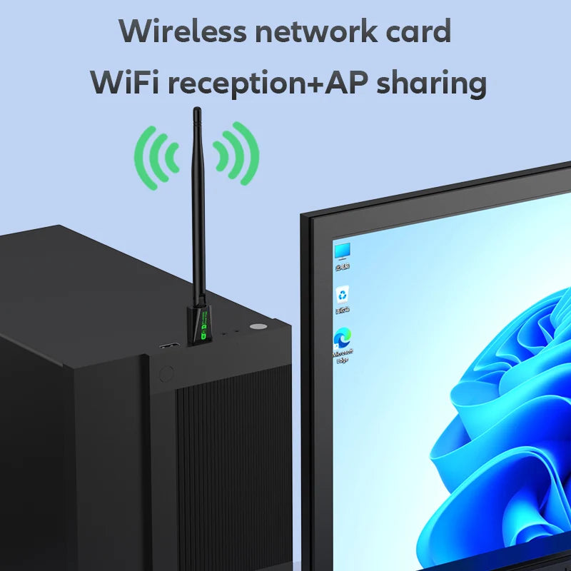WIFI 6 AX900 USB Adapter Bluetooth 5.4 Wireless Network Card 2.4G&5GHz Wi - Fi Antenna For PC/Laptop - Visuel 5 | SAMAG