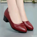 Spring and Summer Soft Soled Comfortable Anti Slip Fashionable Women's High Heels New Mid Heel Mom Work Women's Shoes 2025