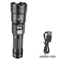 100000LM Super Bright Flashlight Rechargeable LED Torch Long Range Tactical Lamp for Outdoor Waterproof Camping Fishing Lantern