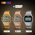 Fashion Men Stainless Steel Strap LED Display 3Bar Waterproof Digital Watch For Casual 1123 Sport Watches - Visuel 5 | SAMAG
