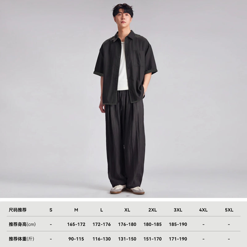 Fashion Men's Lyocell Linen 2-Piece Set Summer Turn-Down | SAMAG