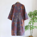 Men's Roomwear Cotton Kimono Pajamas Robes for Spring Jacquard Printed Home Clothing Medium Length Oversized Breathable Bathrobe