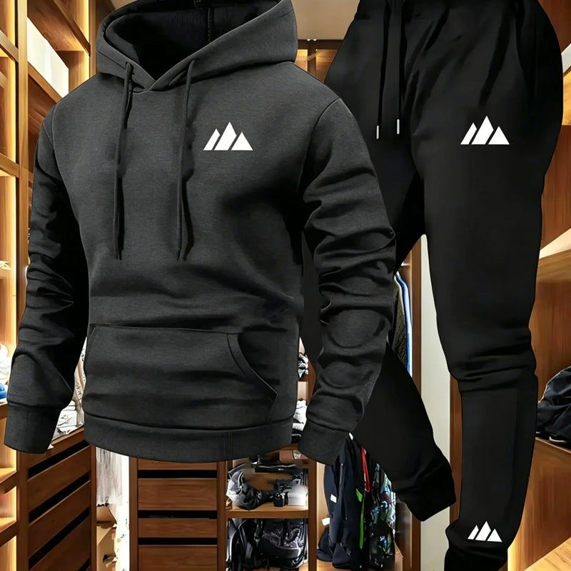 Men's Printed Pullover Hoodie Sweatpants Streetwear | SAMAG