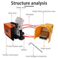 Multi - Function Pneumatic Terminal Crimping Machine with 15 Interchangeable Dies 1.3T Tool for All 0.25 - View 3 | SAMAG