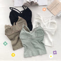 Women Cotton Lingerie Push Up Bra Sexy V Neck Tube Top Fashion Solid Color Underwear Female Soft Brassreie With Chest Pad