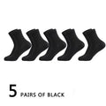 5Pairs/Lot Men's Socks Bamboo Fiber Business Breathable | SAMAG
