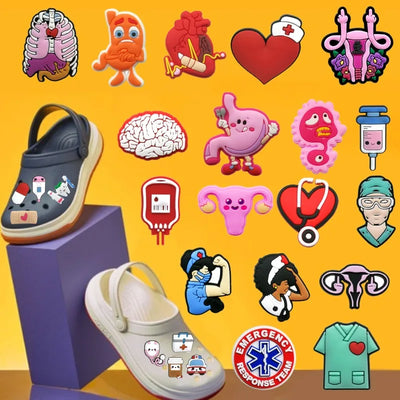 Shoe Charms Medical Uterus Teeth for Pins Decoration | SAMAG