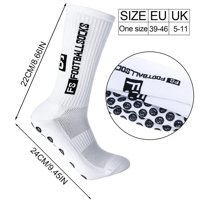 New Football Socks Non Slip Grip Mid Tube Sports | SAMAG