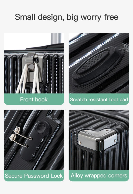 Modern Carry on Trolley CaseCustom Large 20/22/24/26/28 Inch PC ABS Luggage with Combination Lock Wholesale Prices Suitcase