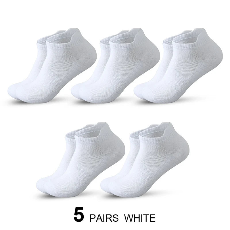 5 Pairs Ankle Running Socks Men Mesh Breathable Short | SAMAG
