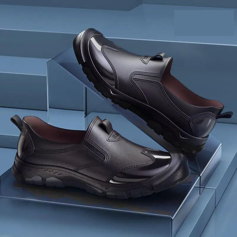39-44 Men Rain Boots Waterproof Shoes Ankle Rainboots Soft-soled Anti Slip Zapatos Male Slip-on High Top Water Work Footwear y16