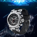 FOXBOX Top Brand Watches Luxury Men Quartz Waterproof Digital Wristwatch Fashion Military Mens Watch Luminous Clock Reloj Hombre