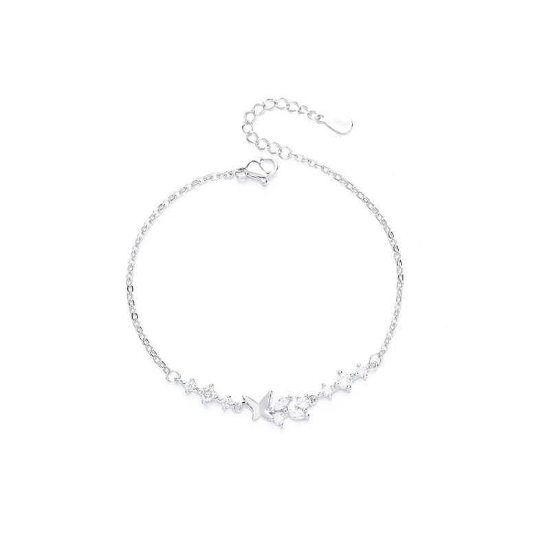 VENTFILLE 925 Sterling Silver Zircon Love Heart Bracelet | SAMAG