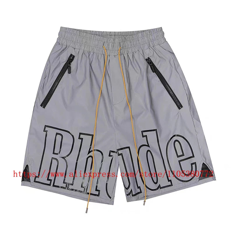 Style RHUDE Men's Casual Shorts Hip Hop Elastic Waist | SAMAG
