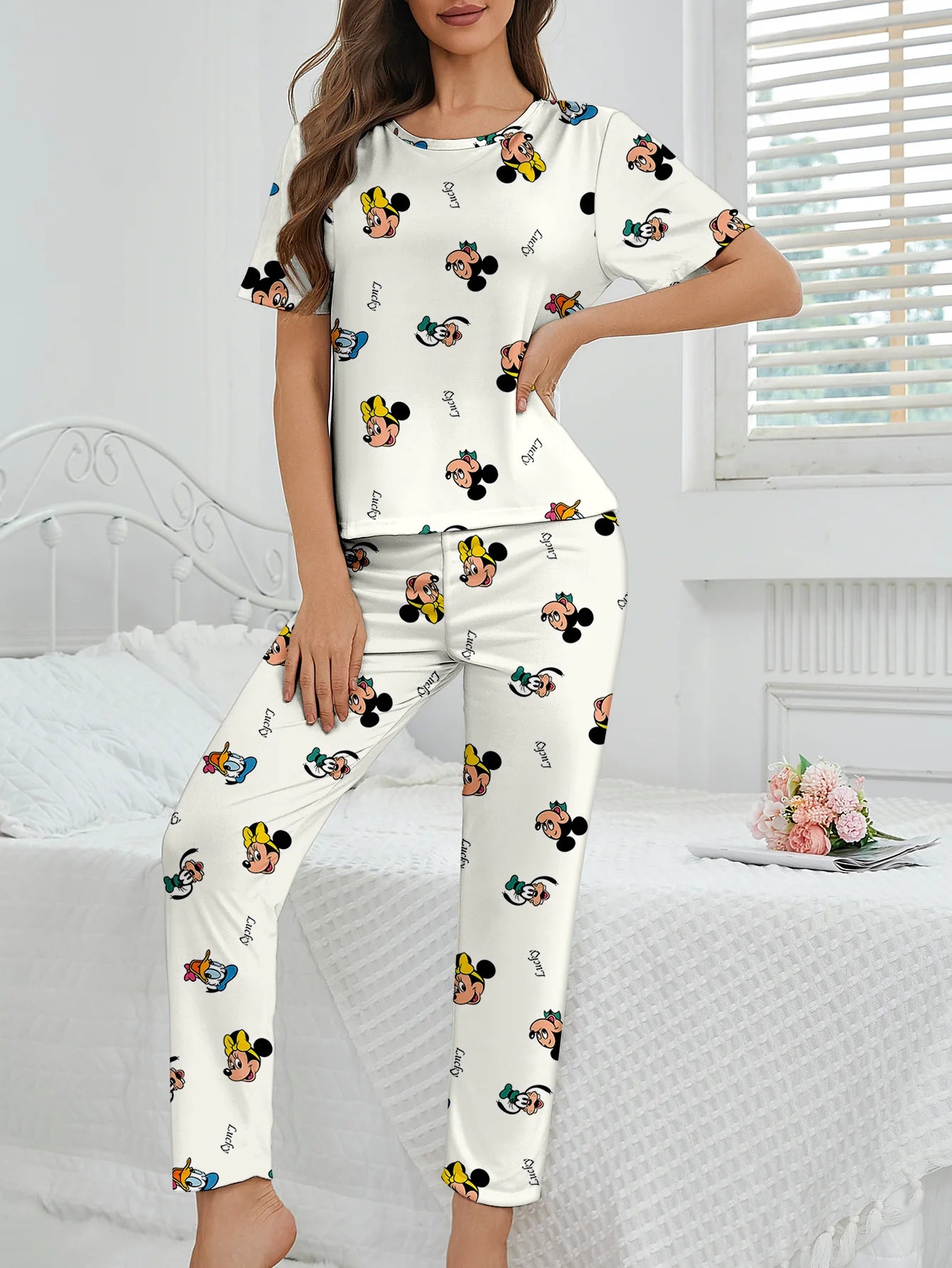 Women's 2-piece Disney Mickey and Friends Cute Cartoon | SAMAG