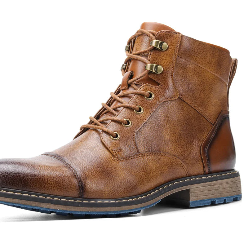 Size 7~13 Retro Men Boots 2023 Fashion Comfortable  Spring Leather Boots