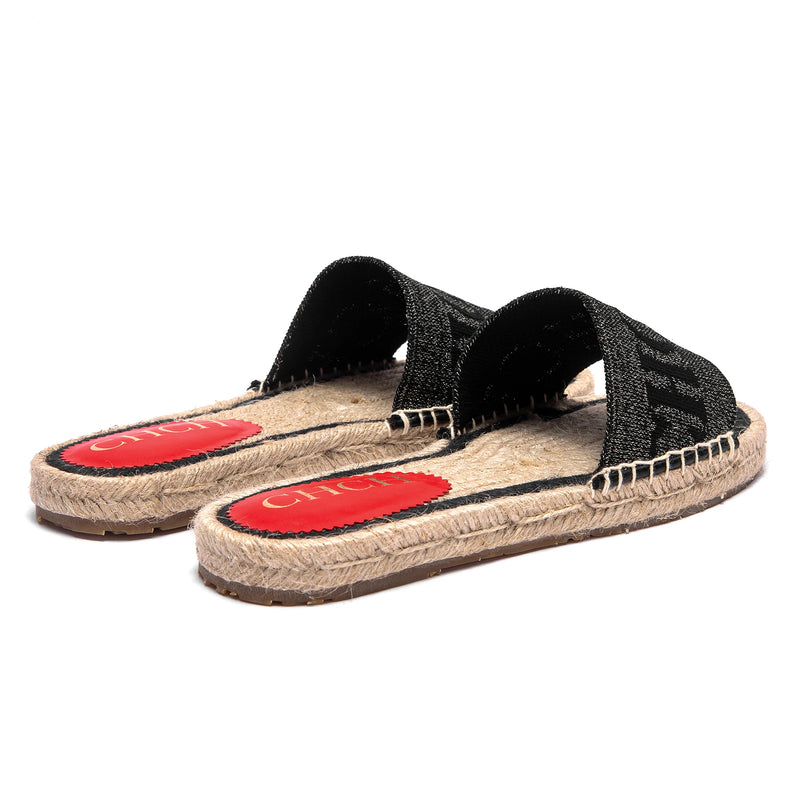 Women's New Summer Simple and Comfortable Handmade Hemp Bottom Sandals Beach Slippers