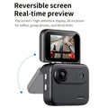 32GB 4K HD Flip Screen Thumb Camera Action Camera | Outdoor Recording, VLOG Cycling Camcorder, Anti Shake Flip Screen Panoramic Travel Shooting, Large Wide-angle First Person View Recording Camera, USB Charging, Lightweight S