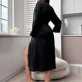Printed Women's Long Sleeve Nightgown Elegant | SAMAG