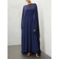 Womens High Low Polka Dot/Solid Color Sheer Cover-ups Summer Holiday O Neck Cape Blouse Female Jacekt Long Party Tops