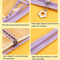 A5 Binder Cute Transparent Binder Notebook Filing Cabinet A5 Ring Pockets Leaf Filing Cabinet A5 Macaron Binder HYJ02