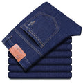 Summer Thin Men's Elastic Cotton Jeans Fashion Blue | SAMAG