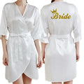 Rose Gold Women Bathrobe White Letter Bride Bridesmaid | SAMAG