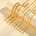 Waterproof Stainless Steel Chain Bracelets For Women, Gold Plated Fashion Stackable Link Gifts - Visuel 4 | SAMAG