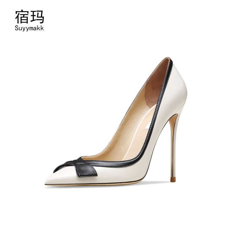 luxury women's shoes Heels For Women 2026 Bowknot Fashion High Heels Sexy Pointed Toe Pumps Ladies Stiletto Evening Dress Shoes
