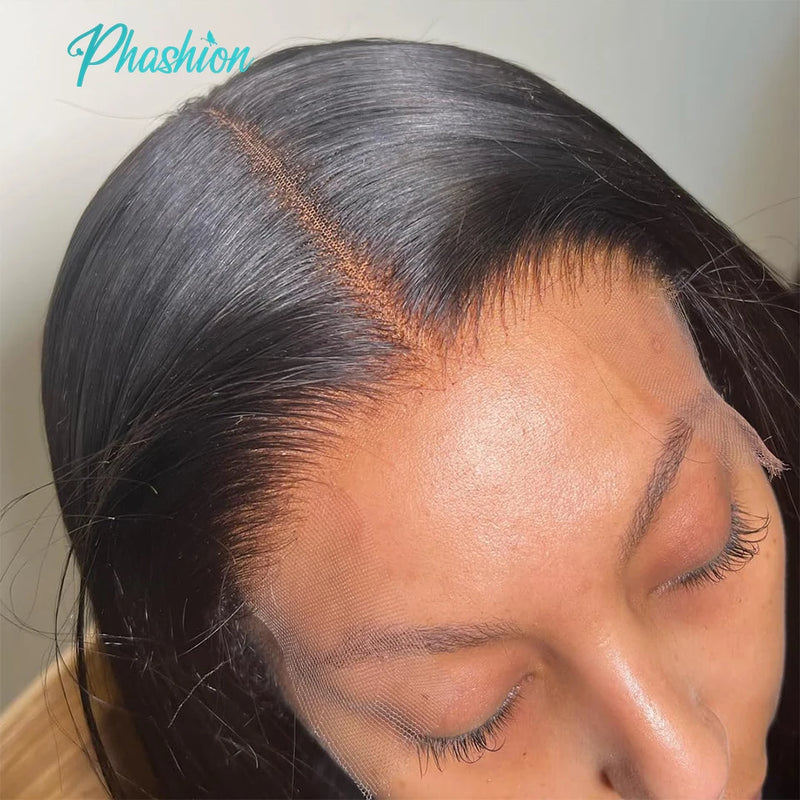 Phashion Full Long Real HD 5x5 Lace Closue 30 28 inch Skinlike Swiss Frontal Only Kinky Curl Straight Loose Deep Wave Human Hair