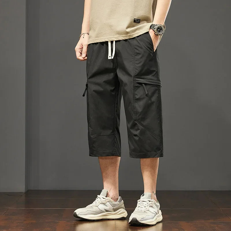 Cargo Shorts Men Working Cropped Pants Summer New Thin Casual Loose Sports Shorts Bermudas Fashion Casual Man Shorts