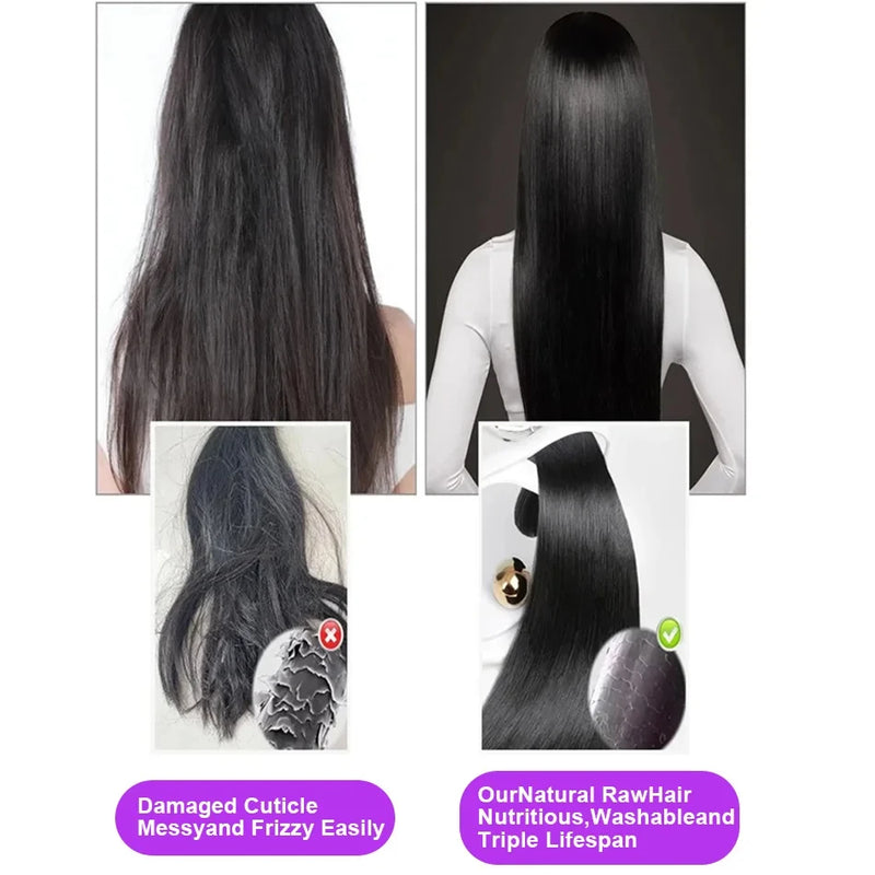 100% Human Hair Bone Straight Human Hair Bundle Natural Black 3 4 5 Bundles Remy Unprocessed Virgin Raw Human Hair Extensions