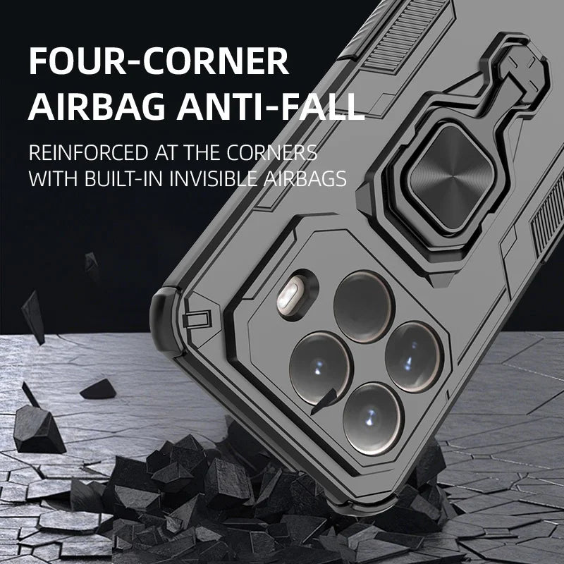 For Xiaomi 15T Pro 5G Case Car Magnetic Ring Stand Armor Phone Cases for Xiaomi15T Xiomi Mi15T Mi 15 T T15 Xiaomi15T Back Cover