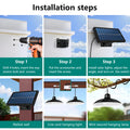 Double Headed Solar Pendant Light Garden Accessories LED Solar Lights Outdoor Waterproof Chandelier Street Wall Shed Barn Gift