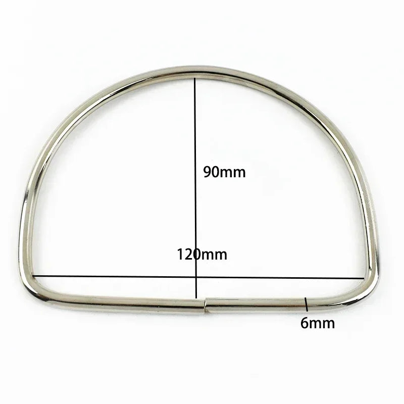 1-10Pcs D Ring Shape Metal Handles Replacement DIY Handbags Bags Purse for Making Women Bag Belt Hardware Accessories
