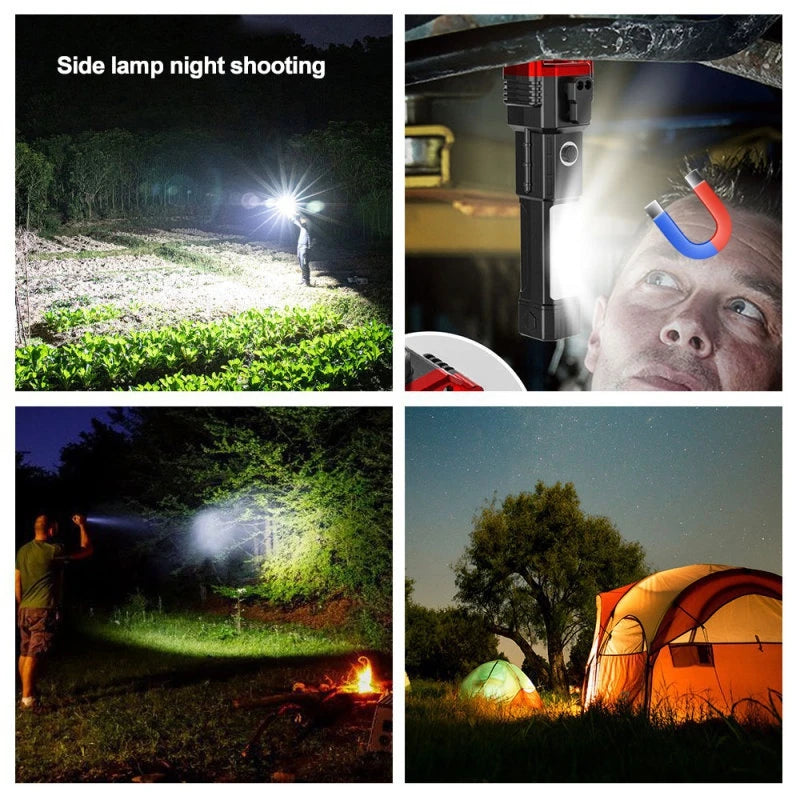Led Flashlight with Safety Hammer Work Light Emergency - View 6 | SAMAG