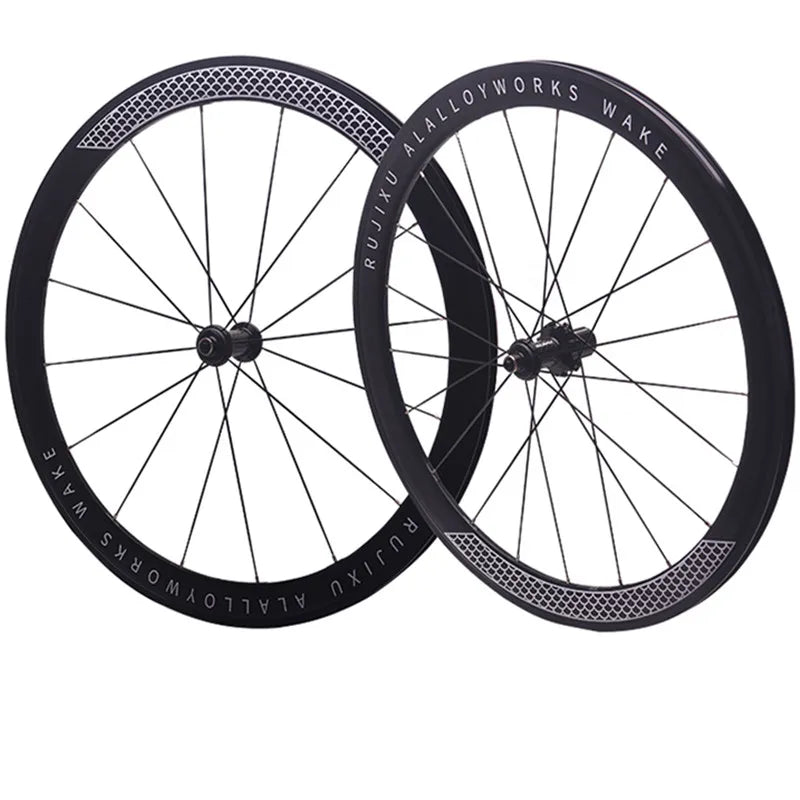 Road Bike Wheelset 700C 30/ 40/50mm Aluminum Alloy Clincher Rim Thru Axle Center Lock Disc Brake Road Wheelset