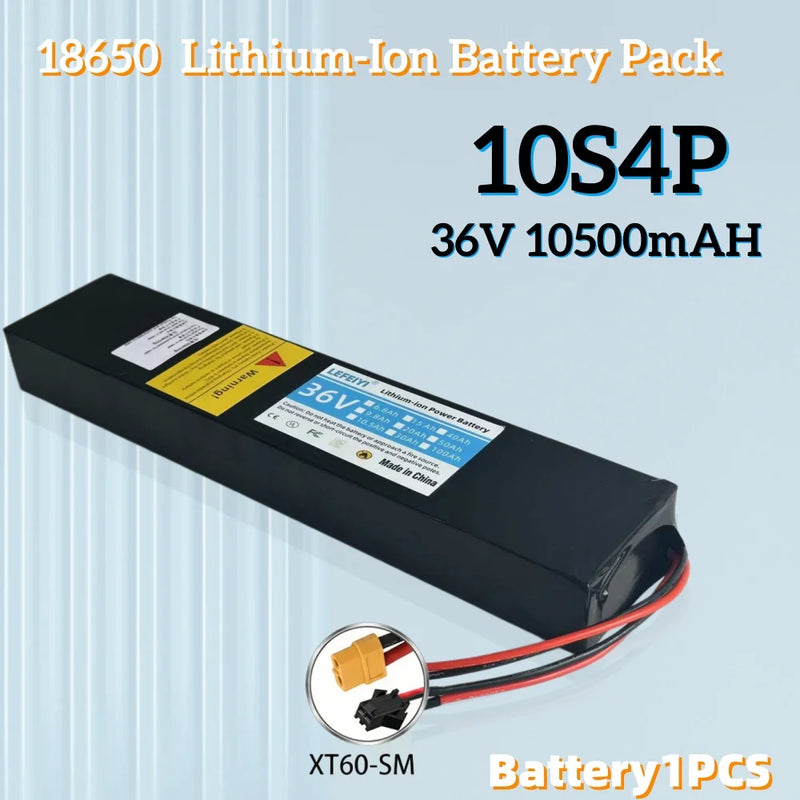 36V 10.5Ah 10S4P 500W power supply, specially modified for Xiaomi M365 electric scooter battery with BMS