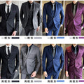 Suit (Blazer+ Vest + Pants) Men's Fashion Casual Outdoor Gentleman Business Wedding Formal Dress British Style Wedding Suit